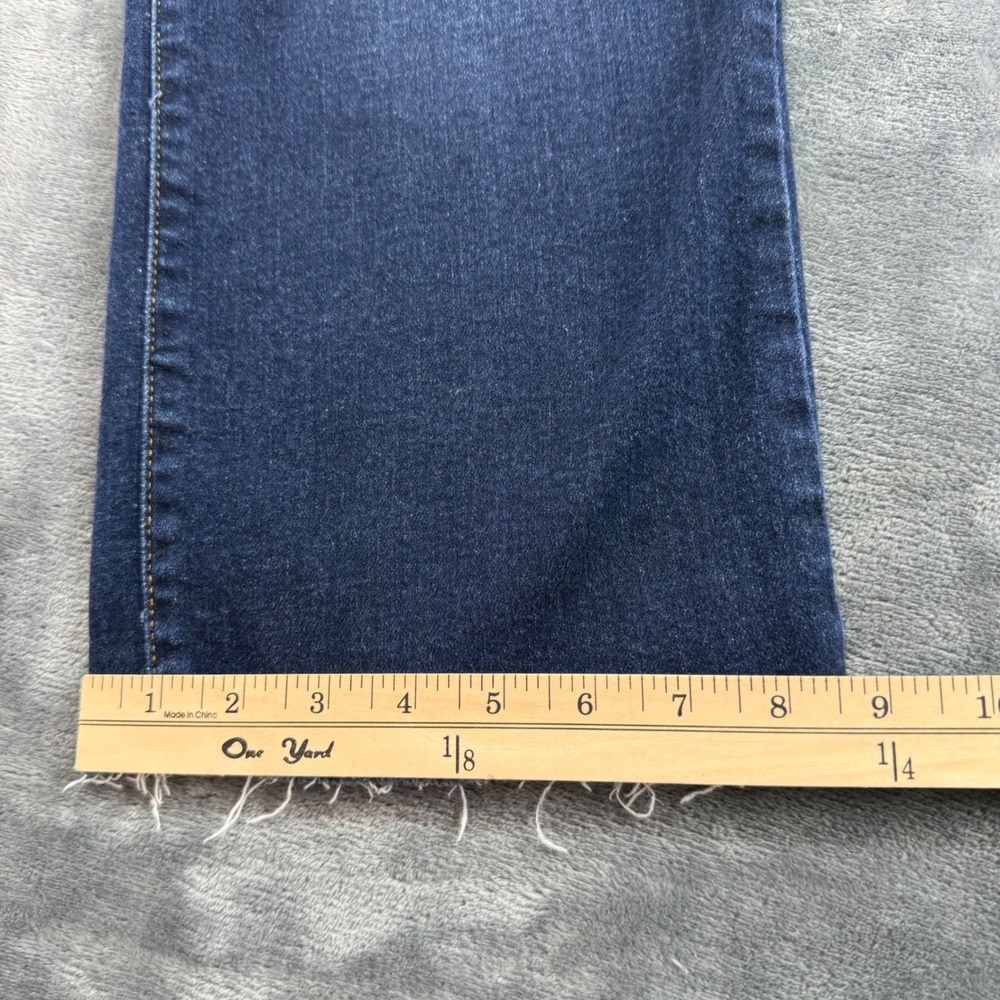 Judy Blue Wide Leg Raw Hem Jeans Dark Wash High Rise Size 11/30 High Rise - Picture 10 of 10